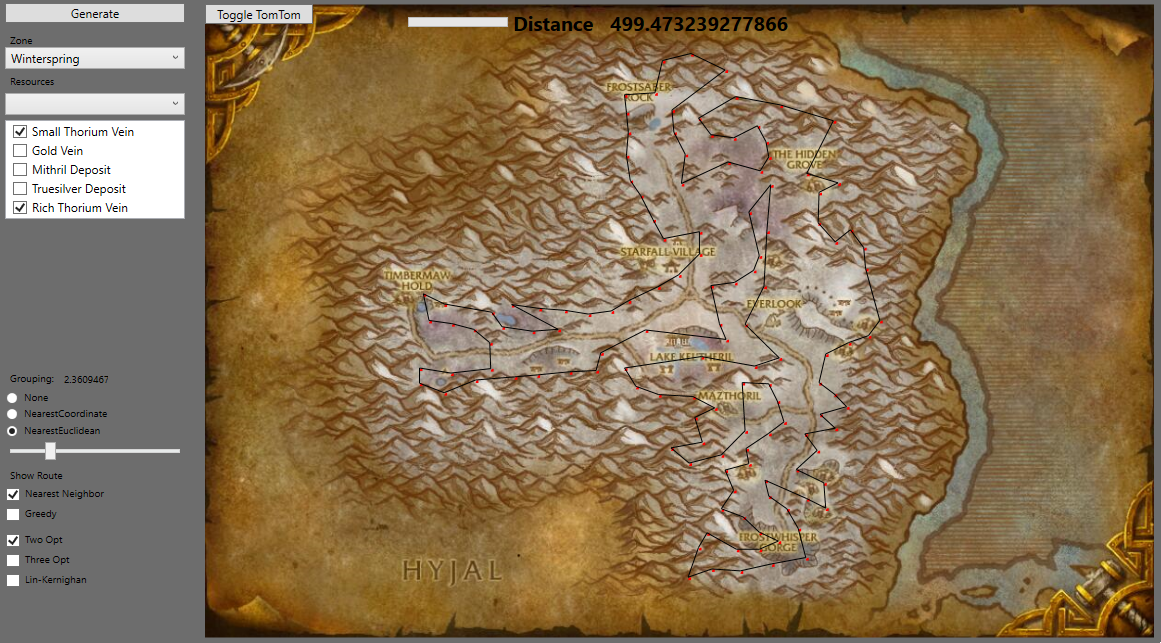 WoW Route planner Two Opt